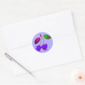 Sticker Rond Purple Cherry Pop Art (Enveloppe)