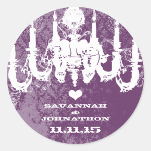 Sticker Rond Purple Choisir la couleur Vintage lustre