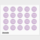 Sticker Rond Purple clair Enregistrer la date (Feuille)