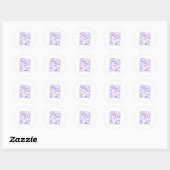 Sticker Rond Purple Coquette Bow Cheer Game Day Doodle Touchdow (Feuille)