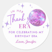 Sticker Rond Purple Dans Ma Musique De L'Ère D'Anniversaire (Devant)