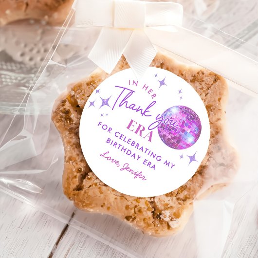 Sticker Rond Purple Dans Ma Musique De L'Ère D'Anniversaire