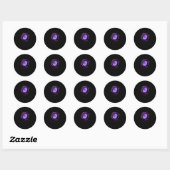 Sticker Rond Purple Dragonfly (Feuille)