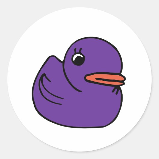 Sticker Rond Purple Ducky (Devant)