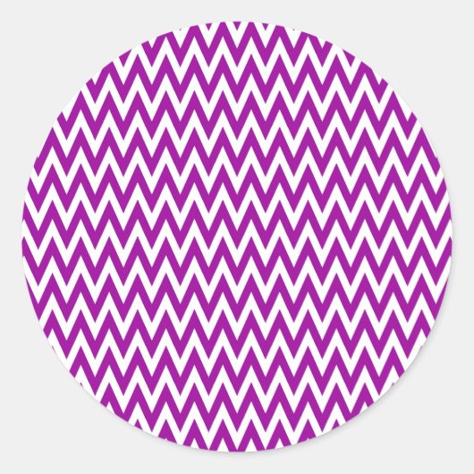 Sticker Rond Purple Elegant Chevron Design (Devant)