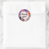Sticker Rond Purple enchanté + Mariage d'Halloween floral orang (Sac)
