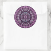Sticker Rond Purple et Lavender Mandala Motif Design (Sac)