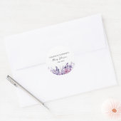 Sticker Rond Purple Flower Memorial Funeral (Enveloppe)