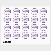 Sticker Rond Purple Futuristic Classe de 2026 (Feuille)
