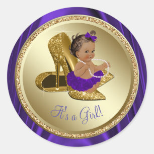 Sticker Rond Purple Gold High talon Chaussure Ethnique Fille Ba