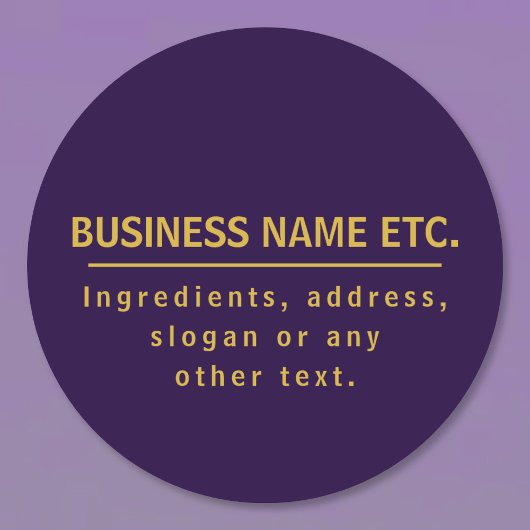 Sticker Rond Purple & Gold polyvalent