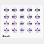 Sticker Rond Purple Graduation (Feuille)