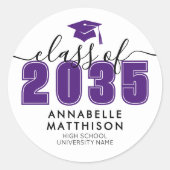 Sticker Rond Purple Graduation (Devant)