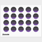 Sticker Rond Purple Grey moderne Glam Sequins Party Favoriser C (Feuille)