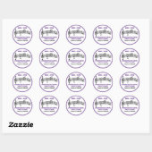 Sticker Rond Purple High School Choir Fête Personnalisée (Feuille)