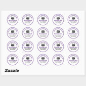 Sticker Rond Purple High School Marching Band Personnalisé Part (Feuille)