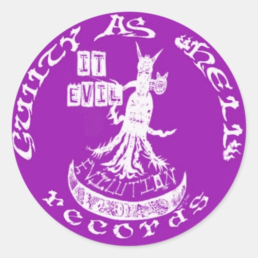 Sticker Rond PURPLE "It Evil" (Devant)