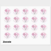 Sticker Rond Purple Lavender Pink Polka Dot Anniversaire (Feuille)