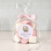 Sticker Rond Purple Lilac Joyeux Lapin de Pâques