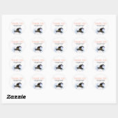 Sticker Rond Purple Little Boo Ghost Witch Baby Shower (Feuille)