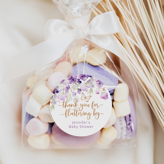 Sticker Rond Purple merci pour avoir flouté par