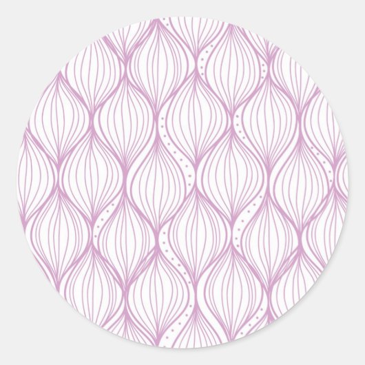 Sticker Rond Purple ogee stripes pattern (Devant)