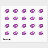 Sticker Rond Purple Ombre Lipstick Sweet 16 (Feuille)