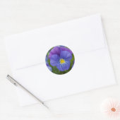 Sticker Rond Purple Pansy (Enveloppe)