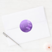 Sticker Rond Purple Papillon Paix Aimer Grace Destinée (Enveloppe)