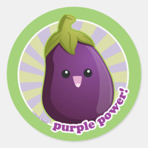 Sticker Rond Purple Power !