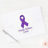 Sticker Rond Purple Ribbon Crew (Enveloppe)