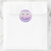 Sticker Rond Purple rose Ombre noir cils doux (Sac)