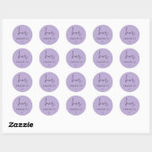Sticker Rond Purple Son Mariage préféré (Feuille)