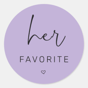 Sticker Rond Purple Son Mariage préféré