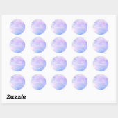 Sticker Rond Purple Spacey Lights Anniversaire Fête Favoriser S (Feuille)
