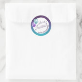 Sticker Rond Purple Starry Soirée Theme Party Vous êtes invité (Sac)