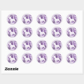 Sticker Rond Purple Swirl Westie (Feuille)