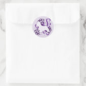Sticker Rond Purple Swirl Westie (Sac)