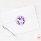 Sticker Rond Purple Swirl Westie (Enveloppe)