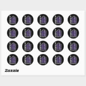 Sticker Rond Purple Up Pour Le Mois Militaire Enfant (Feuille)