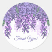 Sticker Rond Purple Wisteria Favoriser Merci (Devant)