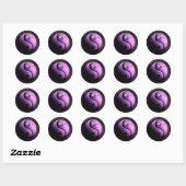 Sticker Rond Purple Yin Yang Moon (Feuille)