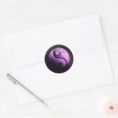 Sticker Rond Purple Yin Yang Moon (Enveloppe)