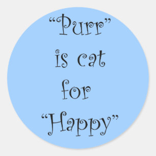 Sticker Rond purr est chat pour heureux