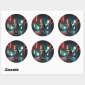 Sticker Rond Purr-fect Pixelé (Feuille)
