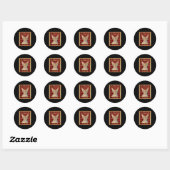Sticker Rond Purraise Satan Sphynx (Feuille)