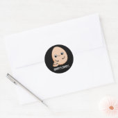 Sticker Rond Putain de Humpty's Dumpy Funny Egg Poop Pun Dark B (Enveloppe)