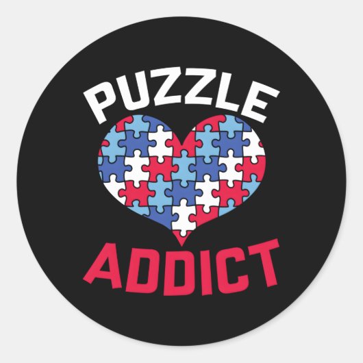Sticker Rond Puzzle Puzzle maître Puzzle (Devant)