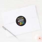 Sticker Rond Puzzle Sensibilisation à l'autisme Accepter Compre (Enveloppe)