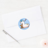 Sticker Rond Pyjama Llama (Enveloppe)